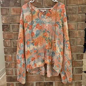 Elizabeth and James Multicolor Floral Blouse